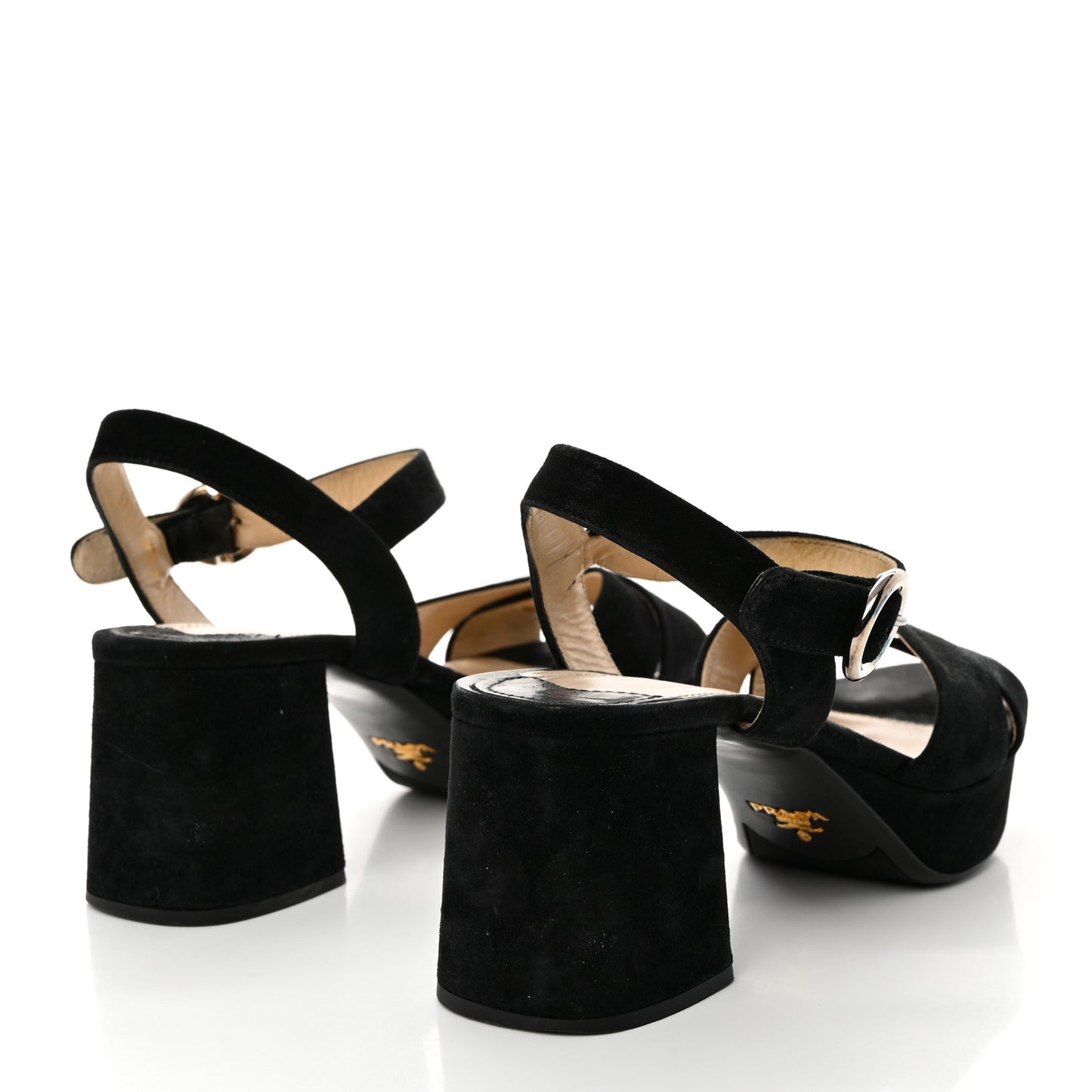 Suede Crisscross Platform 20/65mm Sandals 37.5 Black