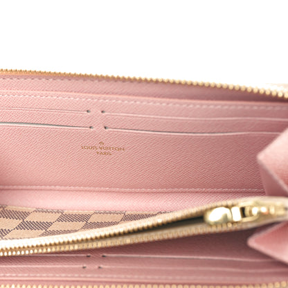 Louis Vuitton Damier Azur Clemence Wallet Rose Ballerine 5 of 8