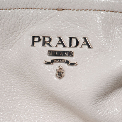 Prada Cervo Lux Deerskin Chain Shoulder Bag Talco 7 of 14