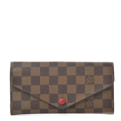 Louis Vuitton Damier Ebene Josephine Wallet Red 1 of 8
