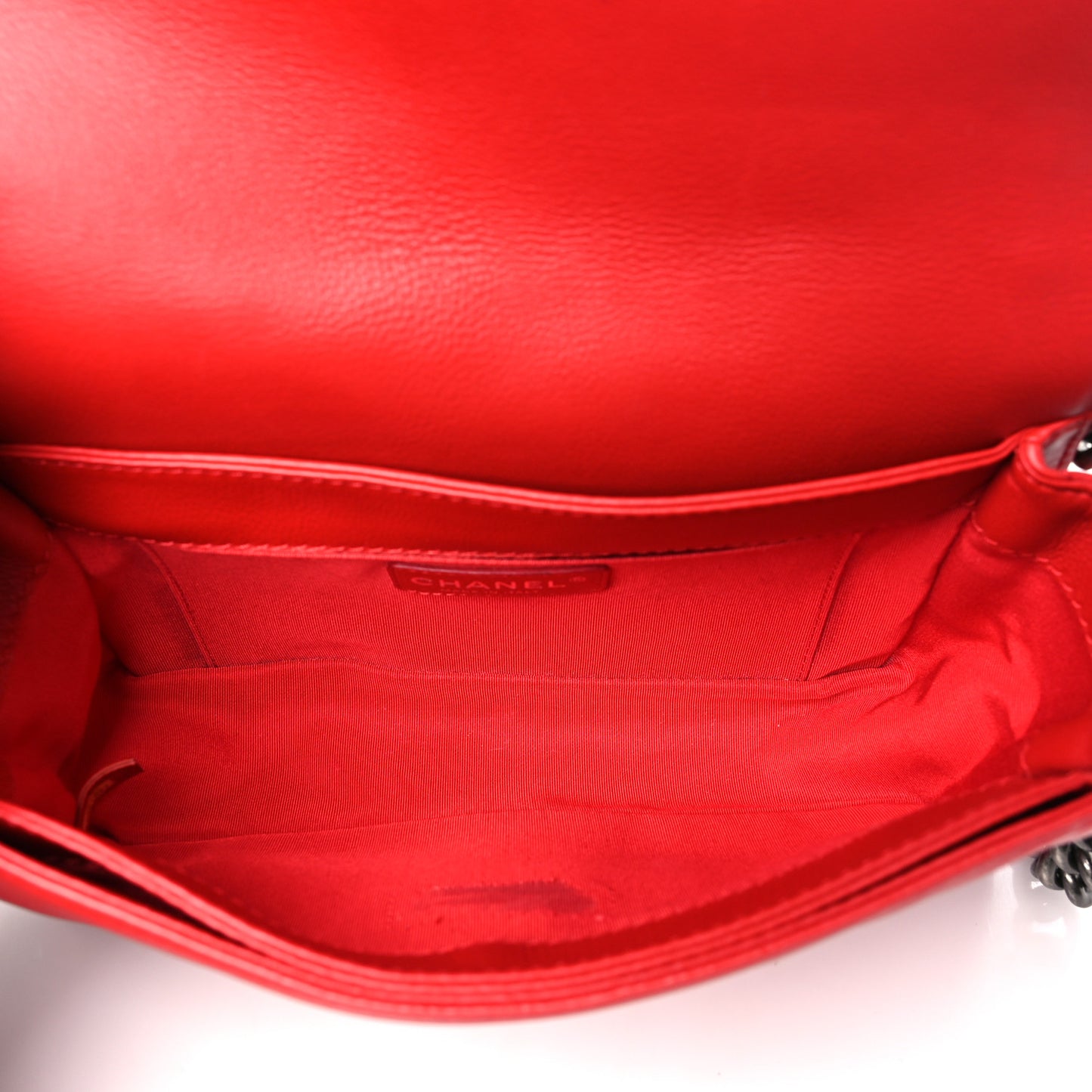 Calfskin Medium Boy Reverso Flap Red