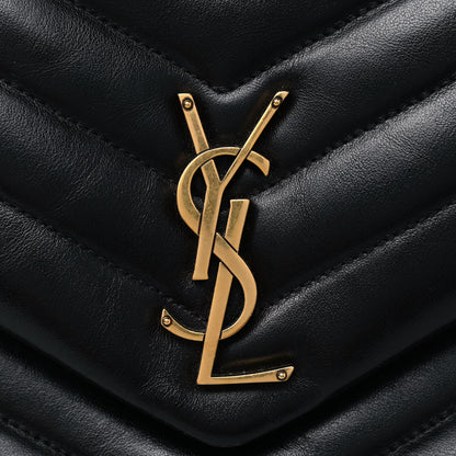 Saint Laurent Calfskin Y Quilted Monogram Large Loulou Chain Satchel Black 9 of 9