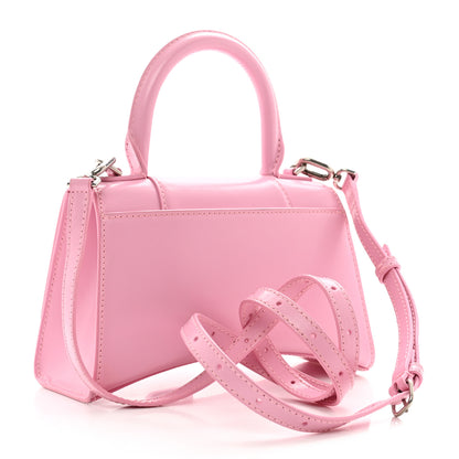Balenciaga Shiny Box Calfskin Tonal B Hourglass Top Handle Bag XS Candy Pink 3 of 10