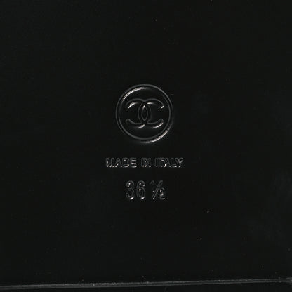 Chanel Grained Calfskin Velcro Dad Sandals 36.5 Black 7 of 9