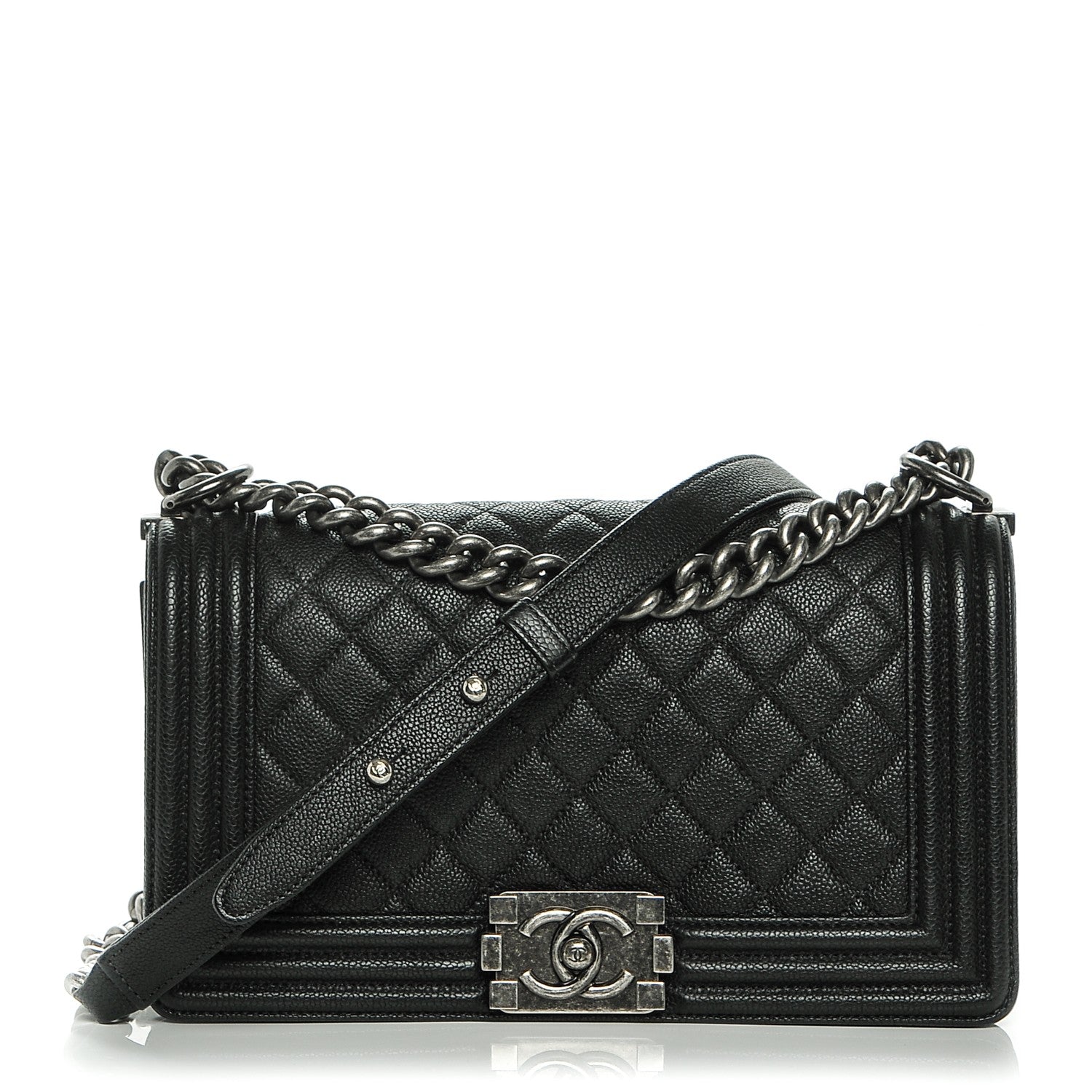 Chanel Caviar Quilted Medium Boy Flap Black 1 of 8