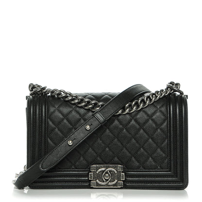 Chanel Caviar Quilted Medium Boy Flap Black 1 of 8