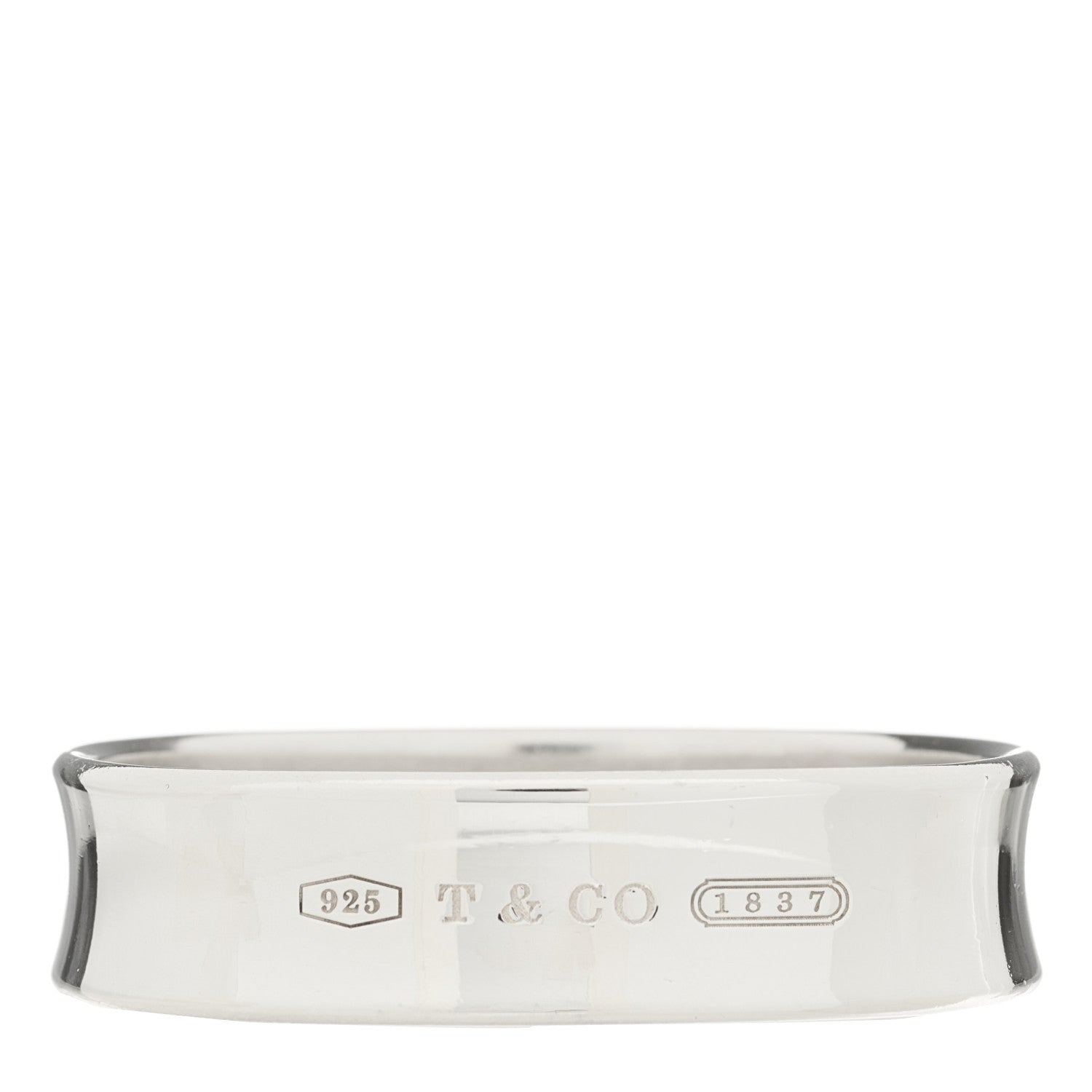 Tiffany Sterling Silver 1837 Cushion Bangle Bracelet 1 of 3