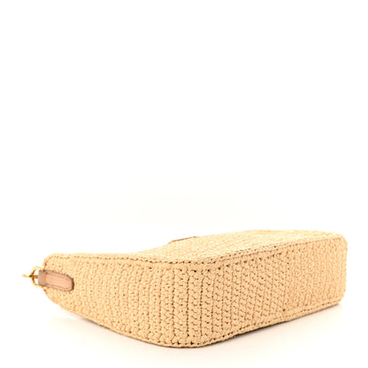 Prada Yarn Raffia Effect Crochet Re-Edition 2005 Shoulder Bag Naturale 4 of 12