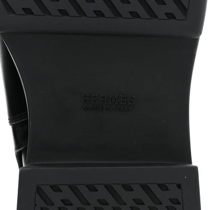 Hermes Calfskin Veo Ankle Boots 36 Black 6 of 9