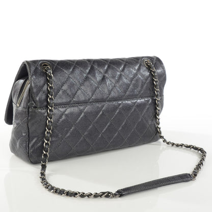 Chanel Iridescent Caviar Quilted Large Chic Flap Dark Silver 3 of 8
