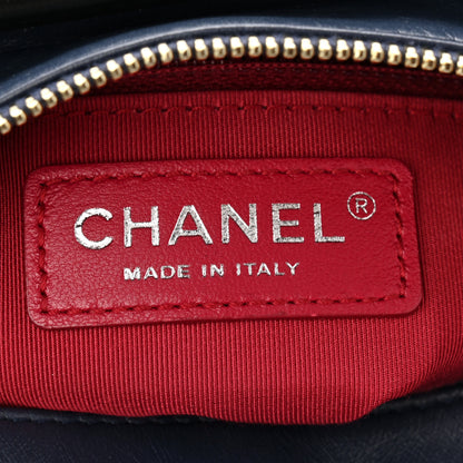 Chanel Aged Calfskin Quilted Small Gabrielle Hobo Navy Black 6 of 11