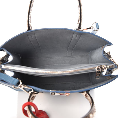 Louis Vuitton Cuir Plume Python Very Tote Blue Glacier 5 of 6