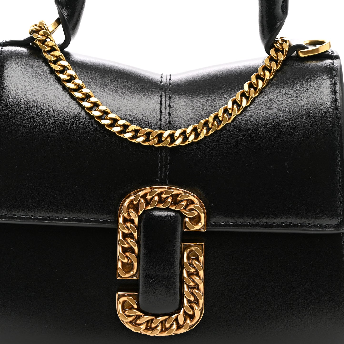 Calfskin The St Marc Mini Top Handle Bag  Black