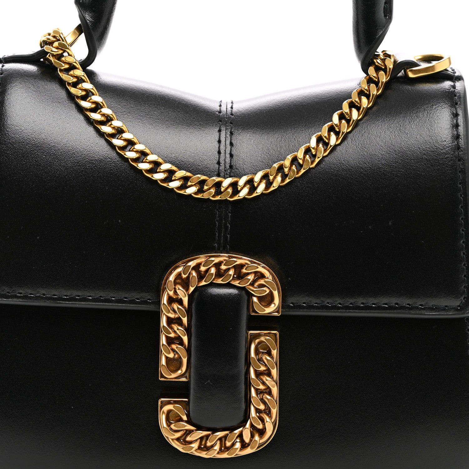 Marc Jacobs Calfskin The St Marc Mini Top Handle Bag  Black 7 of 9