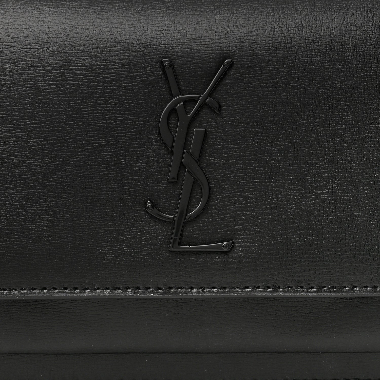 Saint Laurent Calfskin Monogram Sunset Chain Wallet Black 9 of 18
