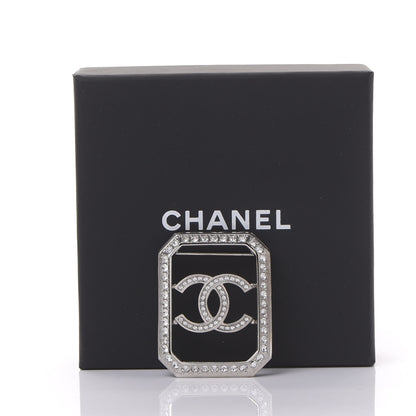 Chanel Crystal CC Brooch Silver 4 of 4