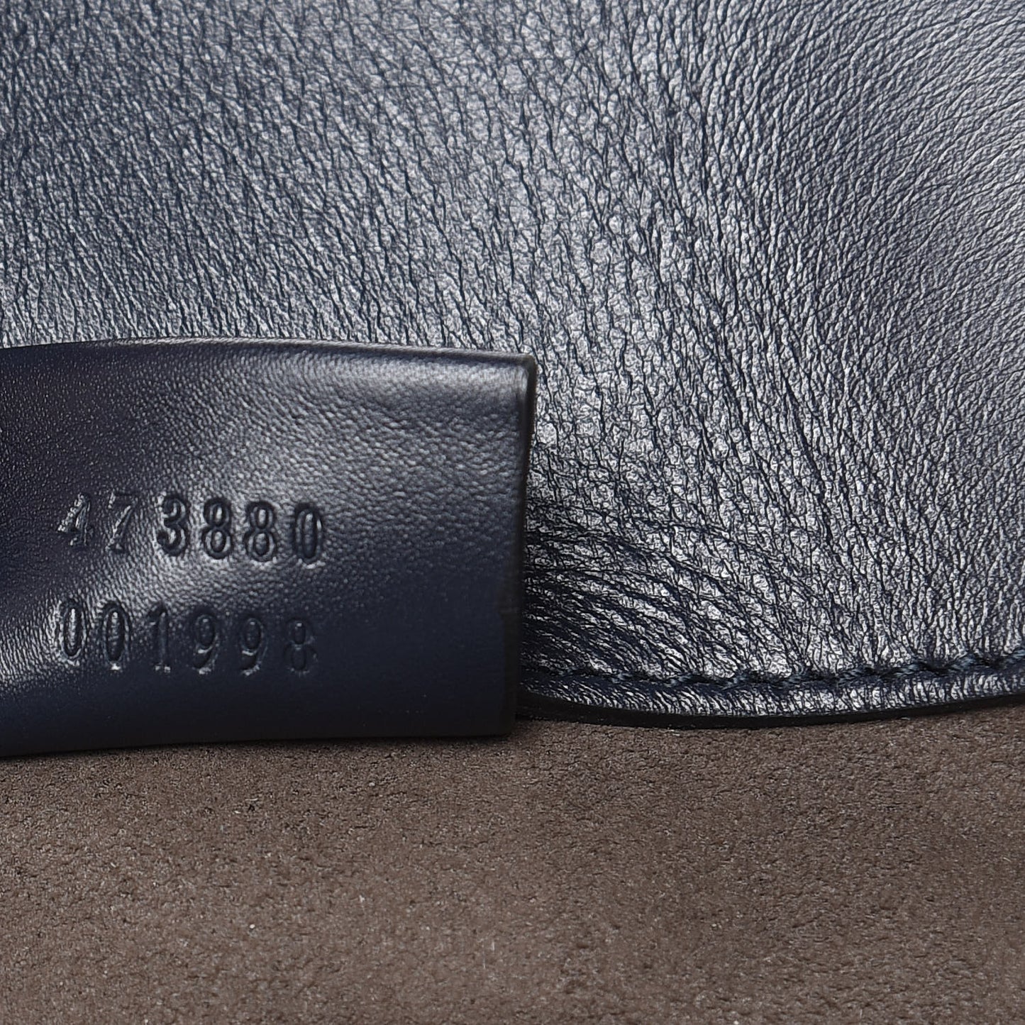Guccissima Signature Double Buckle Backpack Blue