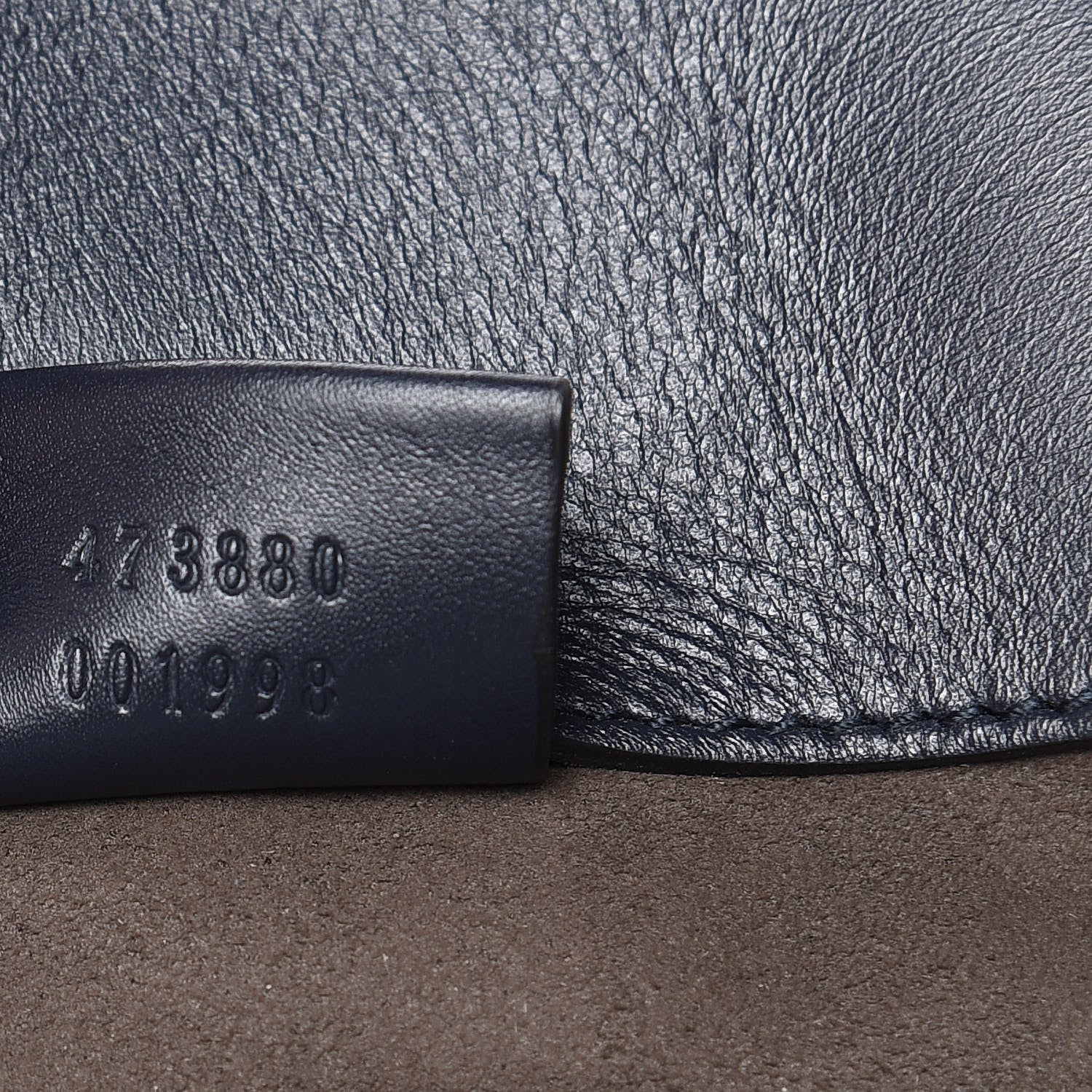 Gucci Guccissima Signature Double Buckle Backpack Blue 7 of 11