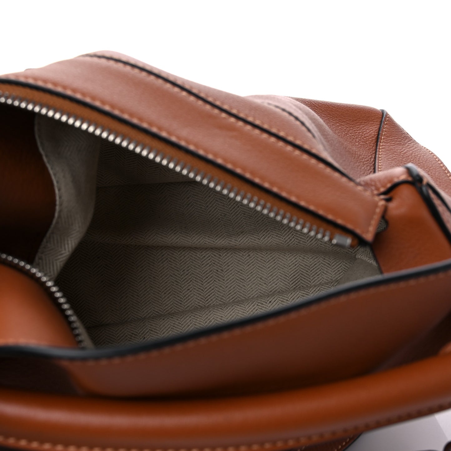 Grained Calfskin Small Puzzle Bag Tan