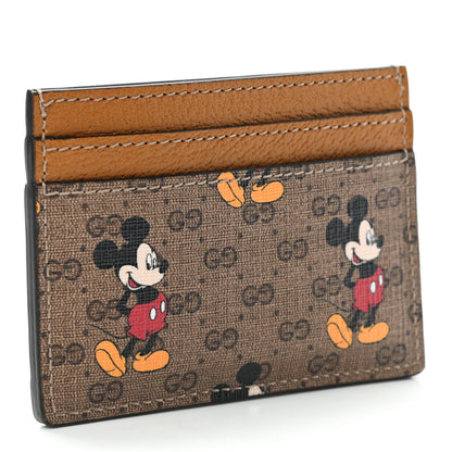 Gucci X DISNEY Mini Vintage GG Supreme Monogram Mickey Mouse Card Holder Beige Vintage Sun Oil 3 of 8