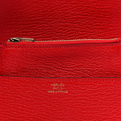 Hermes Chevre Mysore Roulis Slim Wallet Rouge De Coeur 4 of 8