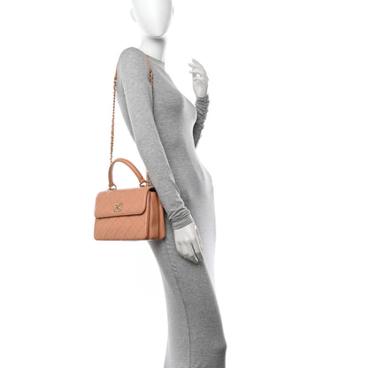 Chanel Lambskin Quilted Small Trendy CC Dual Handle Flap Bag Camel 2 of 13