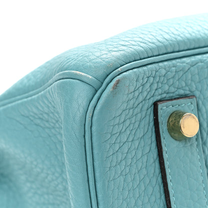 Hermes Taurillon Clemence Birkin 35 Bleu Saint Cyr 9 of 15