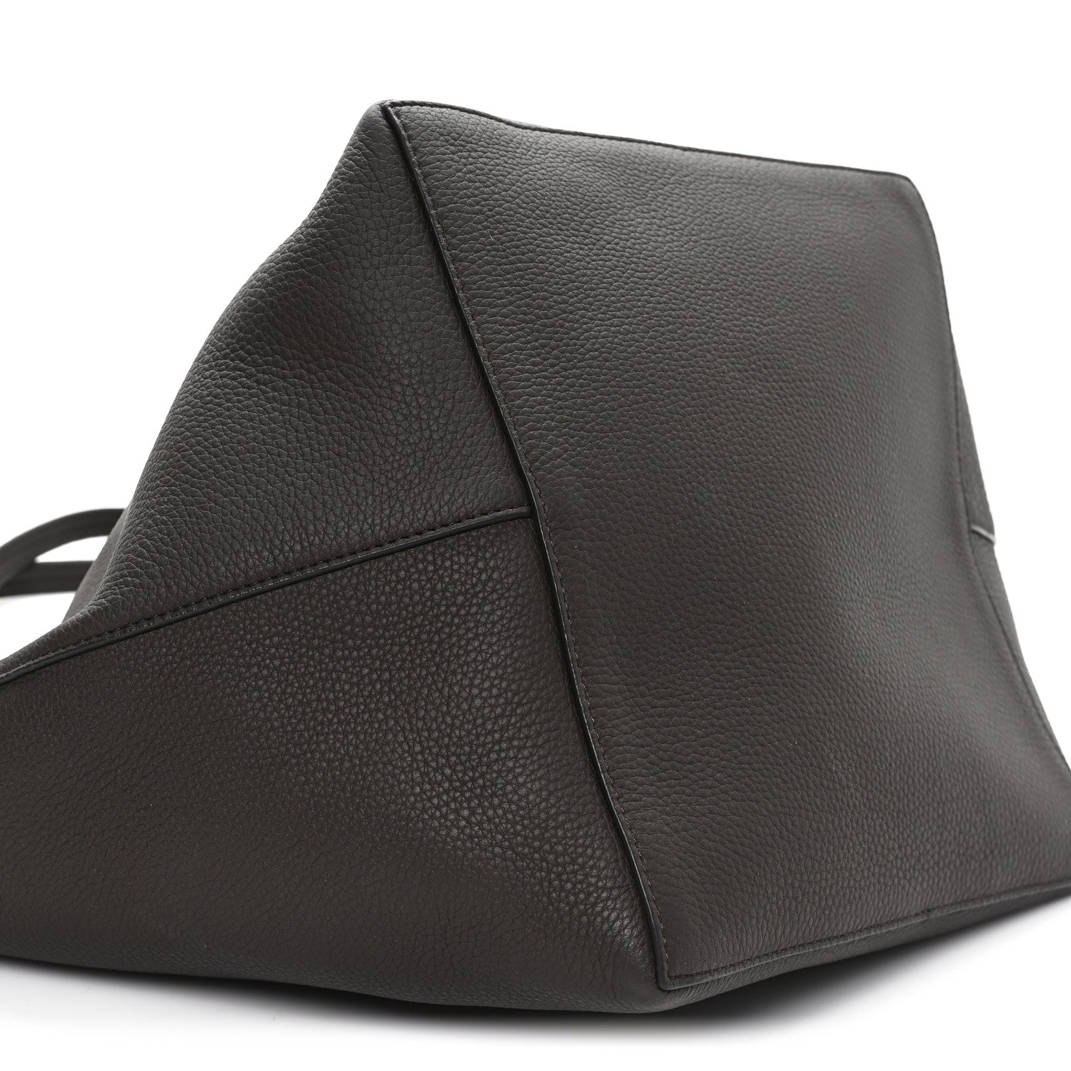 The Row Grained Calfskin Park Tote Three Acajou Deep Brown 9 of 10