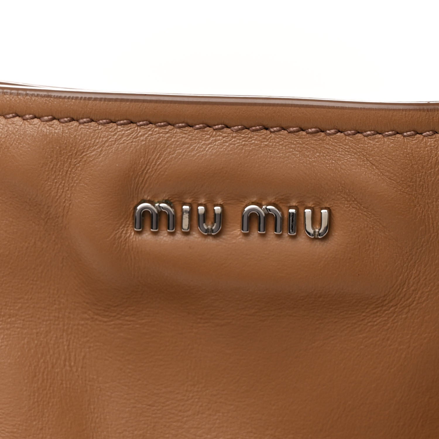 Miu Miu Soft Calf Chain Hobo Caramel 9 of 12