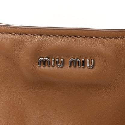 Miu Miu Soft Calf Chain Hobo Caramel 9 of 12