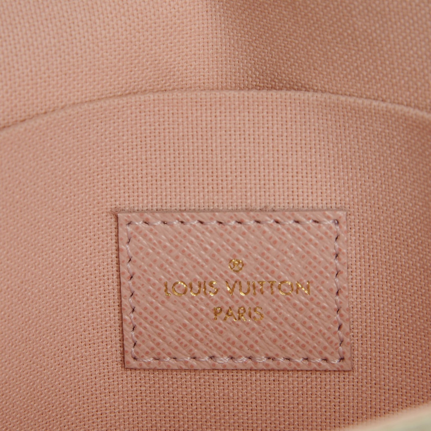 Damier Azur Pochette Felicie Chain Wallet Rose Ballerine