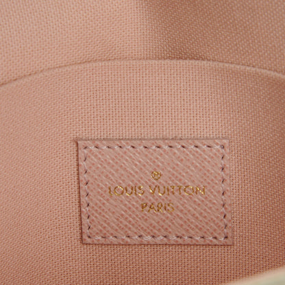Louis Vuitton Damier Azur Pochette Felicie Chain Wallet Rose Ballerine 6 of 9