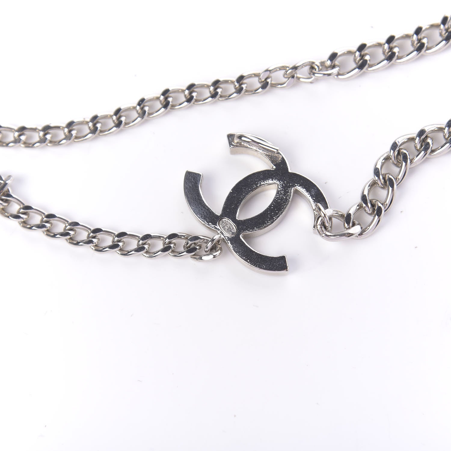 Chanel Enamel CC Ceinture Fantai Adjustable Belt Silver 5 of 5