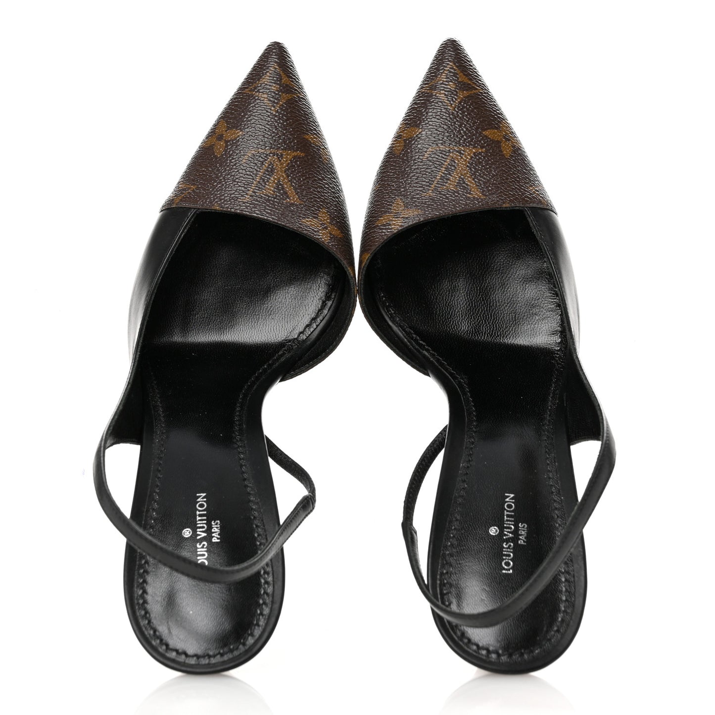 Monogram Cherie Slingback Pumps 40 Black