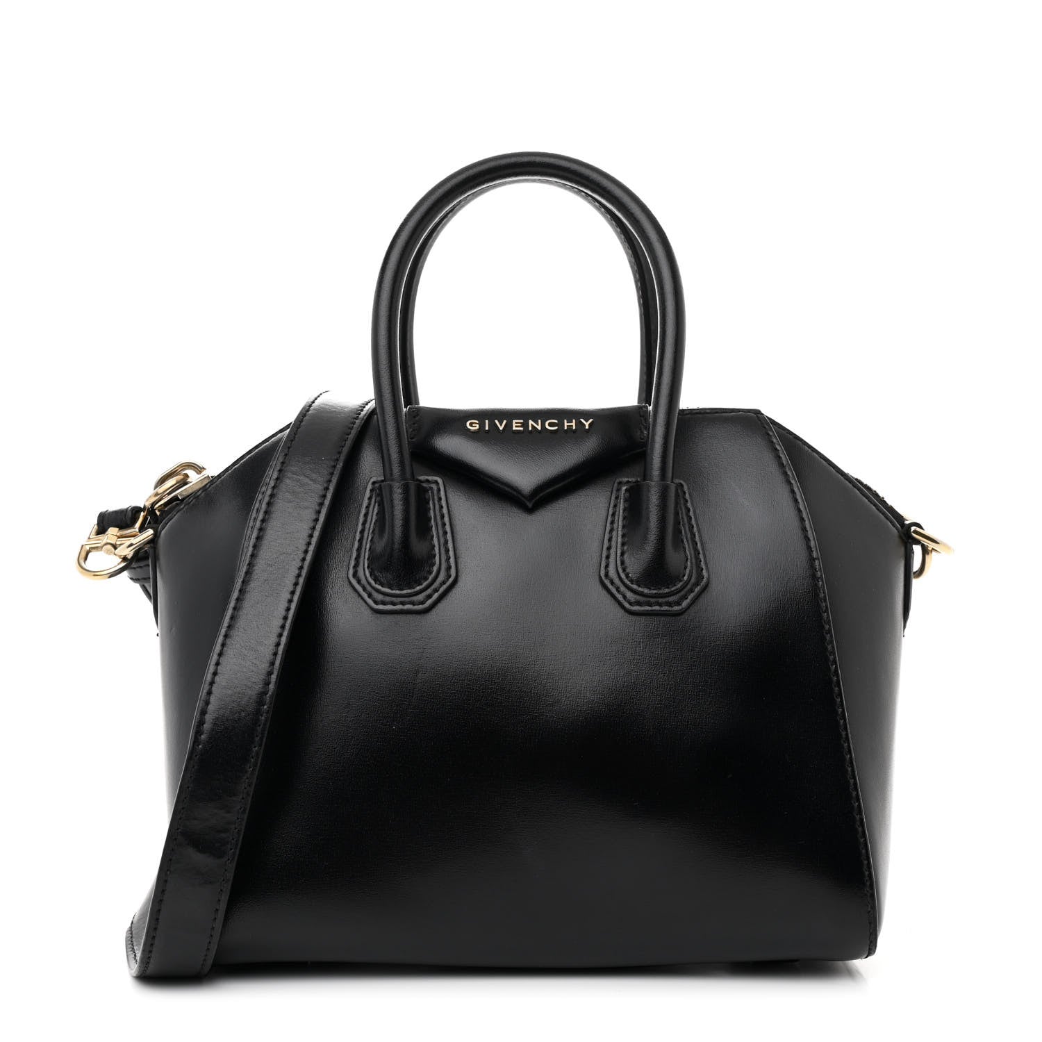 Givenchy Shiny Lord Calfskin Mini Antigona Black 1 of 10