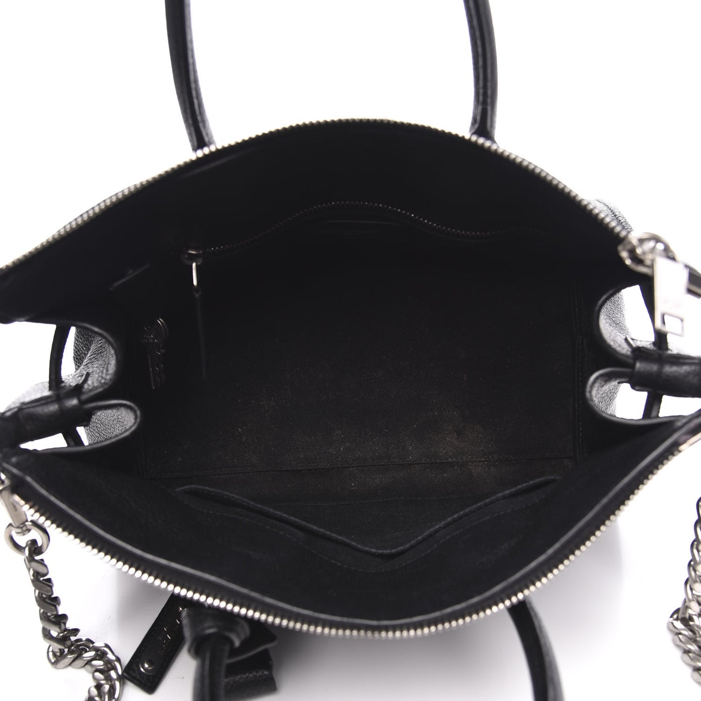 Grained Calfskin Baby Supple Sac De Jour Black