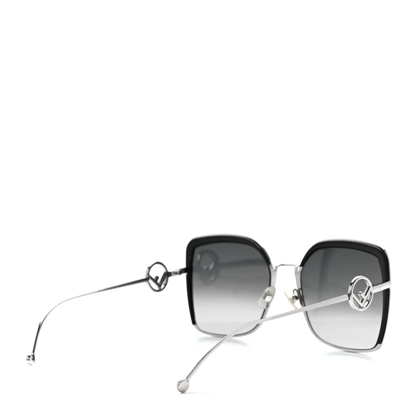 Metal Acetate F is Fendi Square Sunglasses FF 0294/S Silver