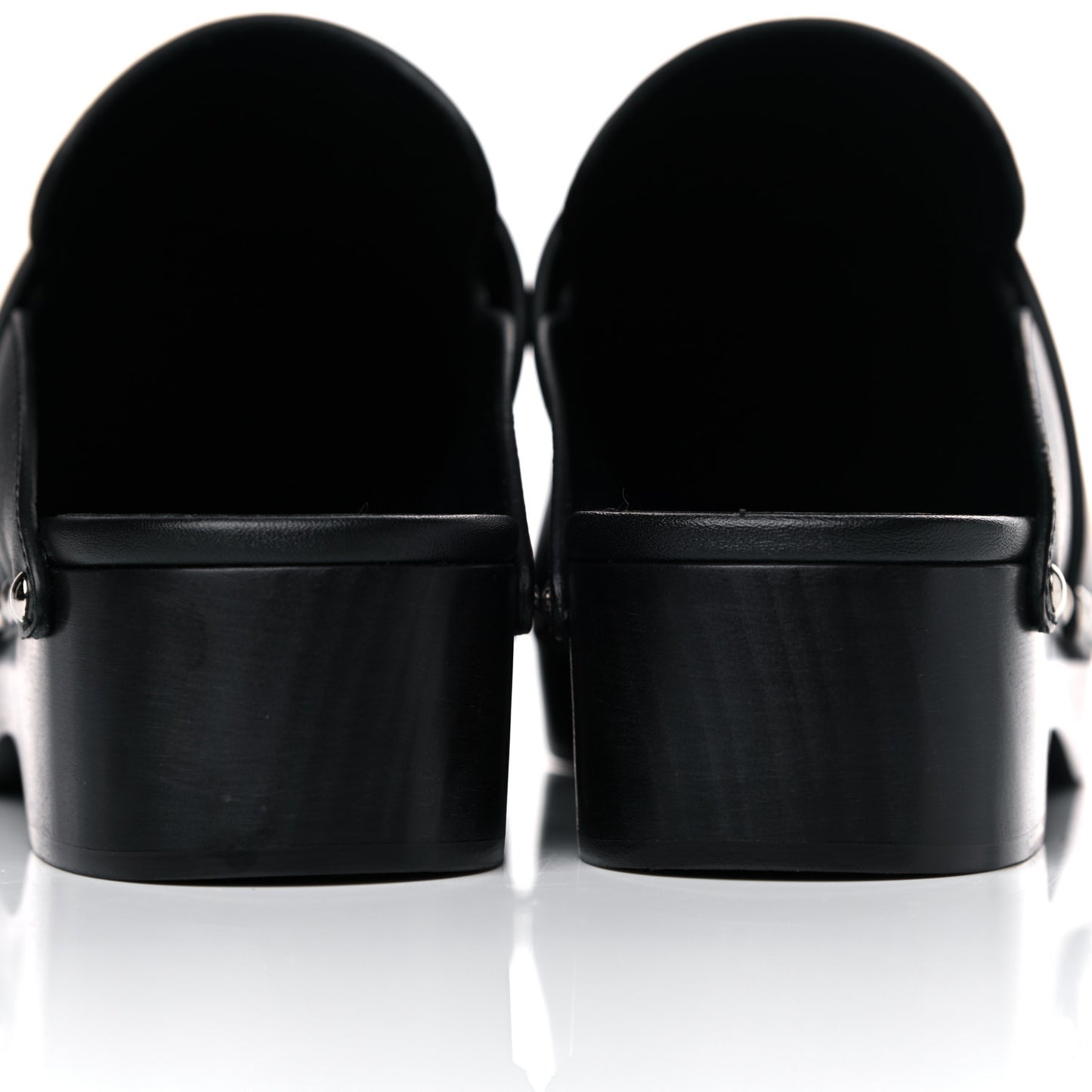 Calfskin Calya Mules 38 Black