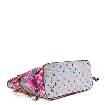 Louis Vuitton Metallic Monogram LV Garden Neverfull MM Silver 5 of 8
