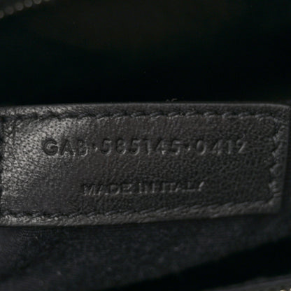 Saint Laurent Calfskin Medium Miles Logo Bowler Duffel Bag Black 7 of 11