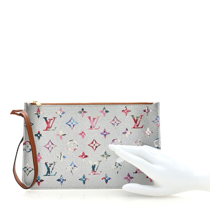 Louis Vuitton Metallic Monogram LV Garden Neverfull MM GM Pochette Silver 2 of 6