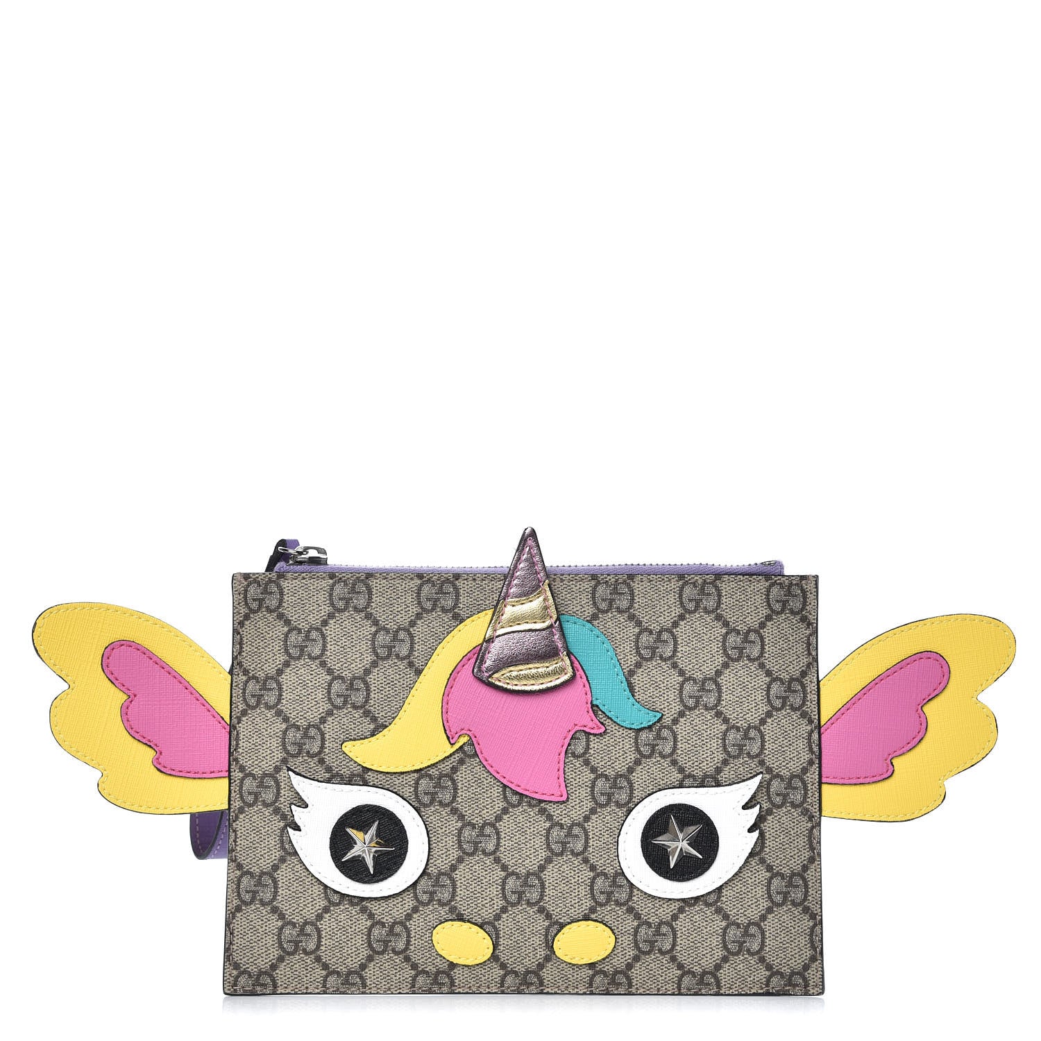 Gucci GG Supreme Monogram Kid's Unicorn Zip Pouch Multicolor 1 of 9