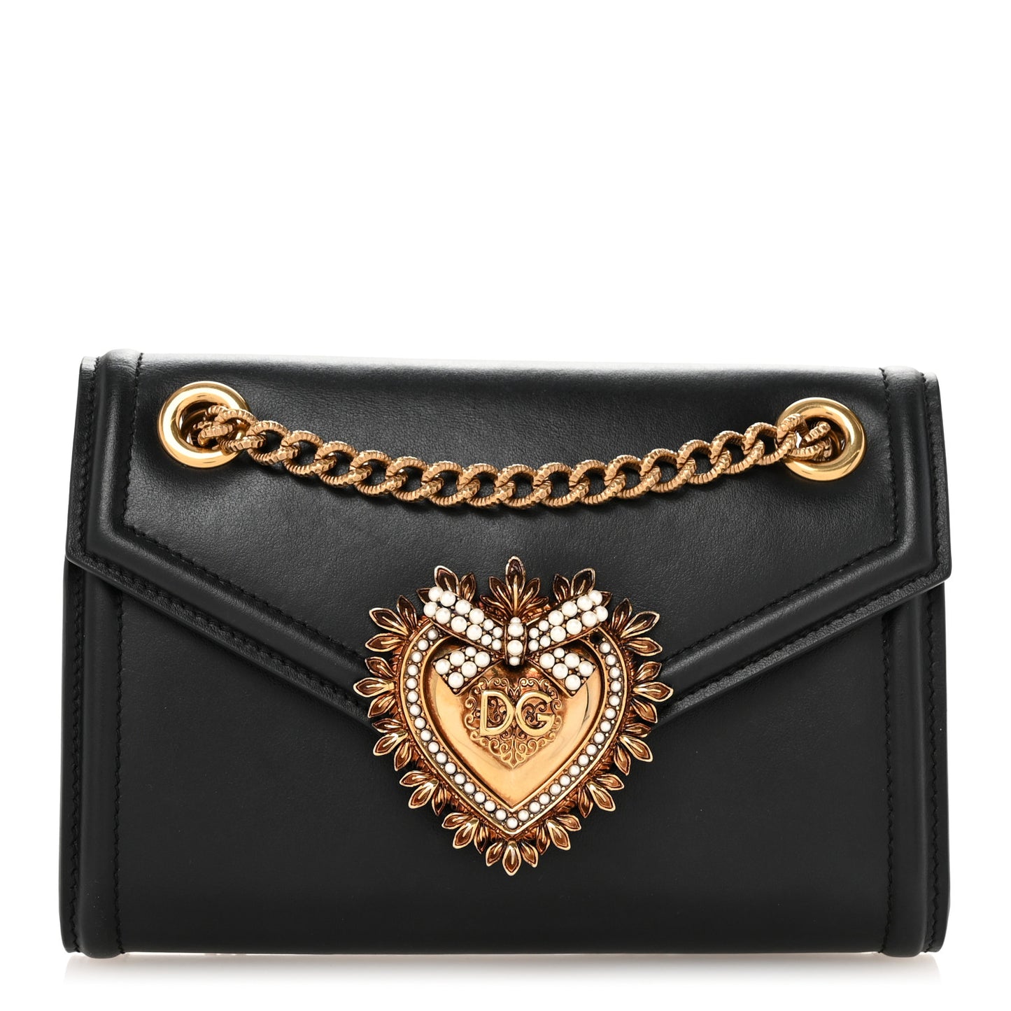 Smooth Calfskin Mini Devotion Crossbody Bag Black