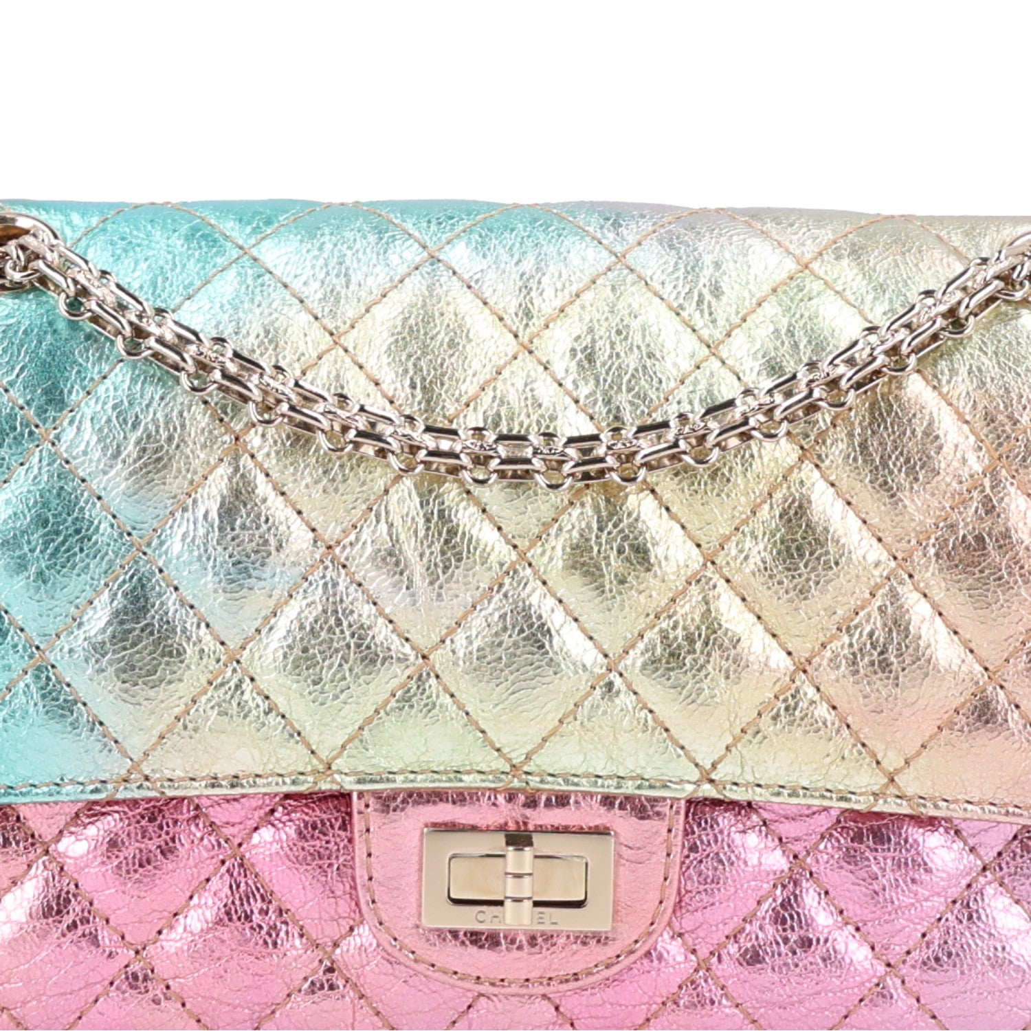 Chanel Metallic Goatskin Quilted 2.55 Reissue 225 Flap Multicolor 8 of 10