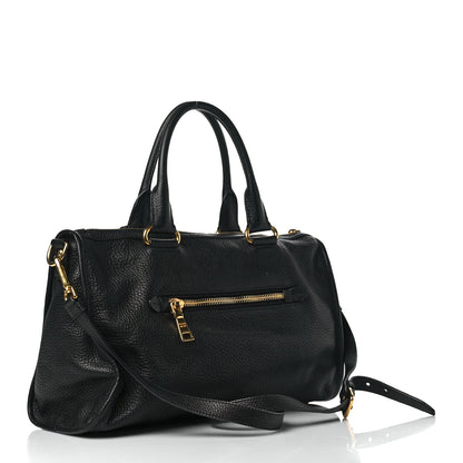 Prada Vitello Daino Shopping Satchel Black 2 of 8