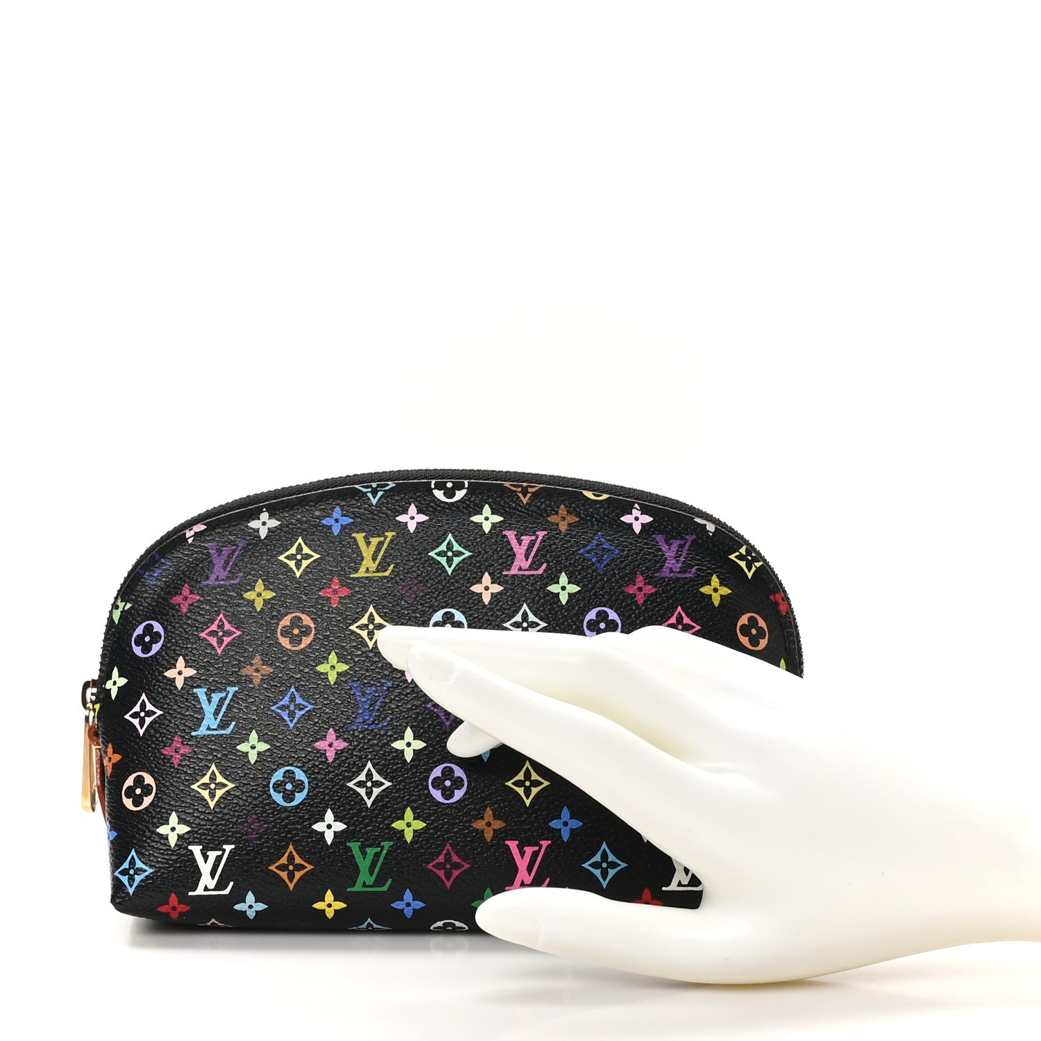 Louis Vuitton Monogram Multicolor Cosmetic Pouch Black Grenade 2 of 7