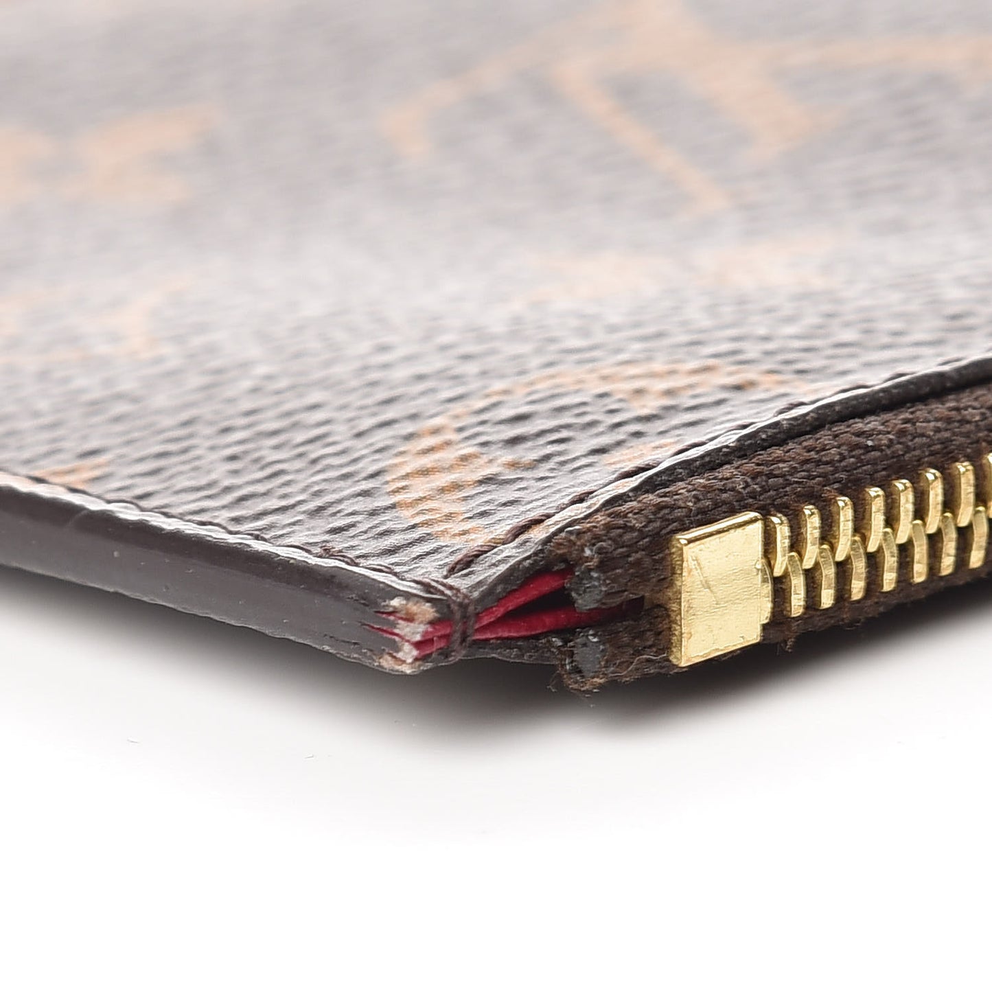 Monogram Felicie Chain Wallet Zippered Insert Fuchsia