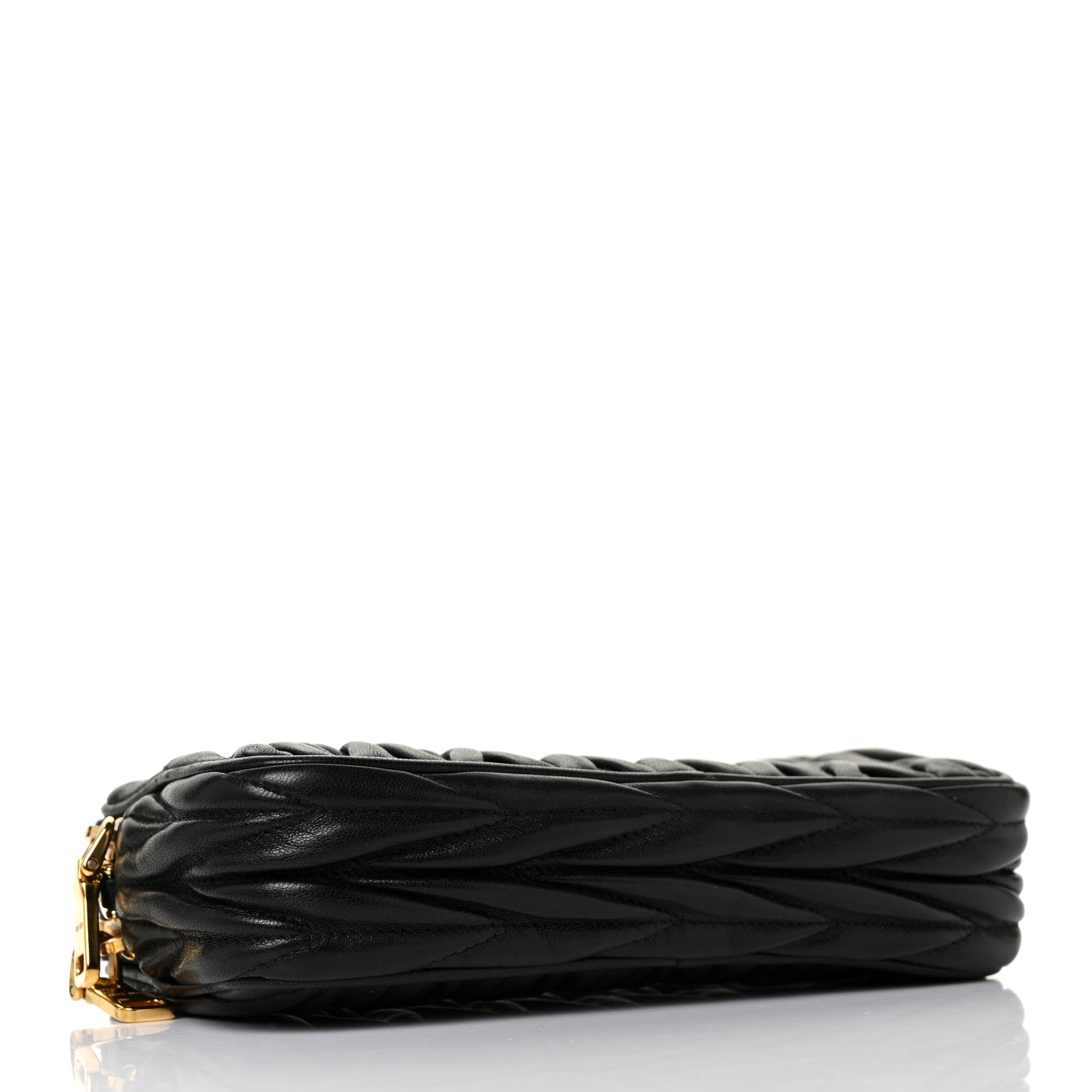 Miu Miu Nappa Matelasse Double Zip Pochette Clutch Black 4 of 10