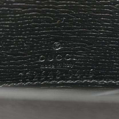 Gucci Textured Calfskin Script Logo Wallet On Chain Black 6 of 11