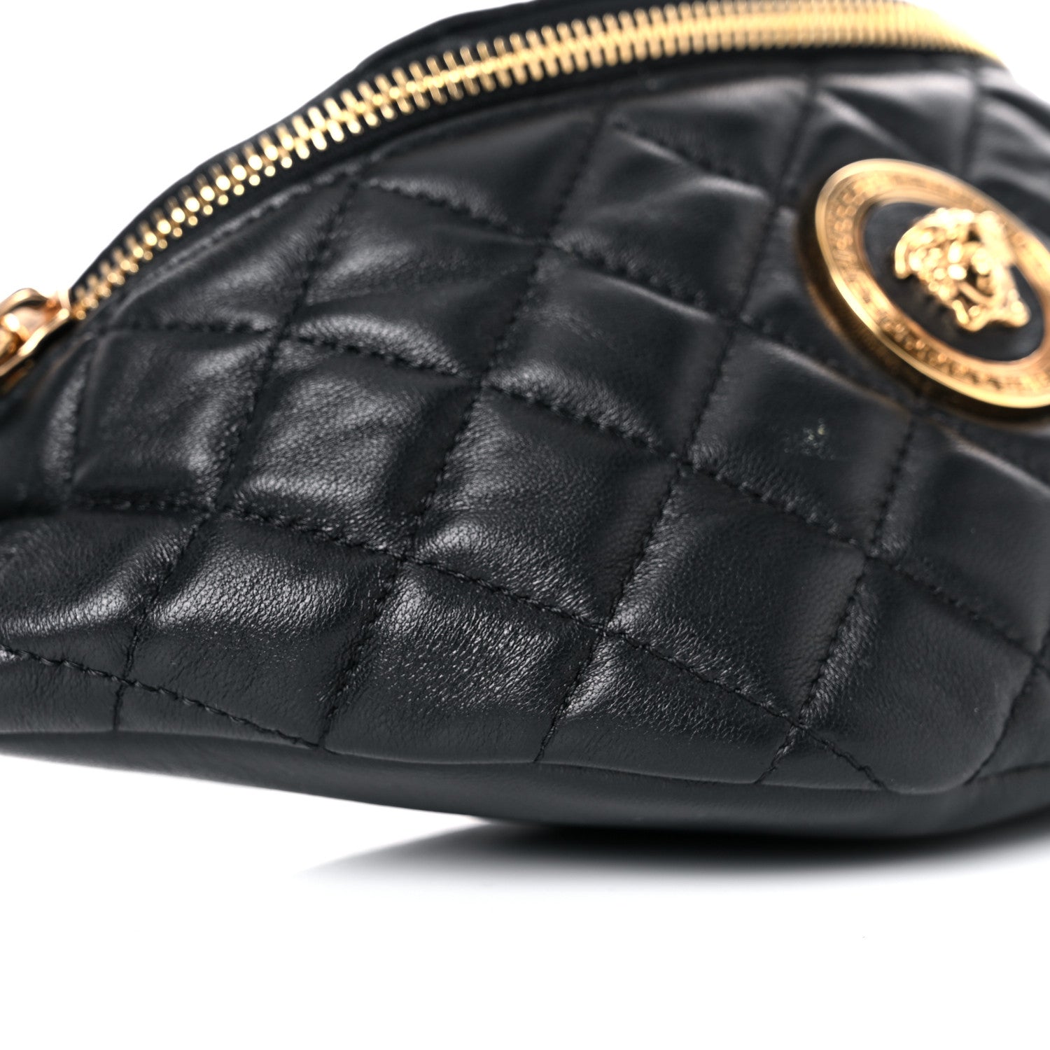 Versace Nappa Quilted Medusa Belt Bag Black 8 of 13